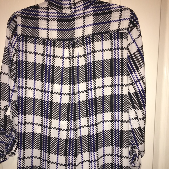 PLEIONE Navy and White Blouse-Macy’s. NWT Size M - Picture 2 of 6